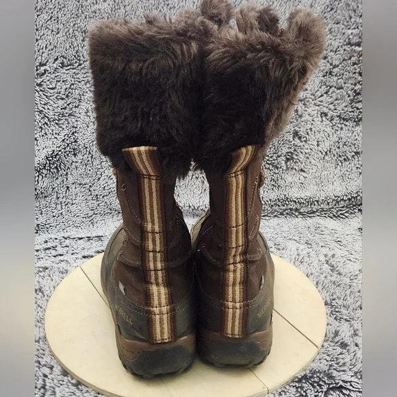 MERRELL Decora Prelude Winter Snow Boot Waterproof Faux Fur Tall 200g Women's 7 - Picture 7 of 9